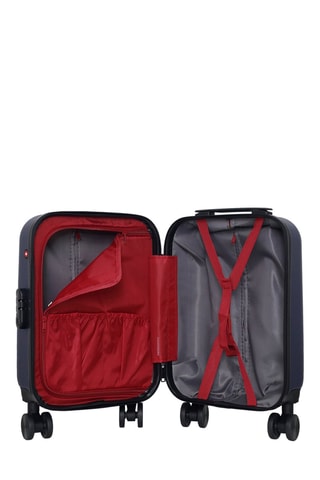 Maleta de cabina low cost (XS) Zurich - 46 cm  - Negro, rojo, azul y plateado