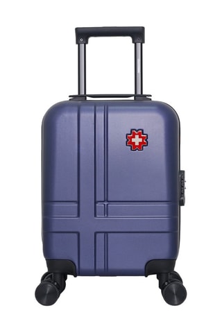 Maleta de cabina low cost (XS) Uster - 46 cm  - Negro, rojo, azul y plateado