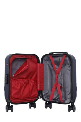 Maleta de cabina low cost (XS) Uster - 46 cm  - Negro, rojo, azul y plateado