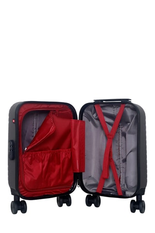 Maleta de cabina low cost (XS) Spiez - 46 cm  - Negro, rojo, plateado y gris