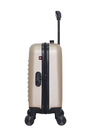 Maleta de cabina low cost (XS) Wil - 46 cm  - Negro, beige, rojo y plateado