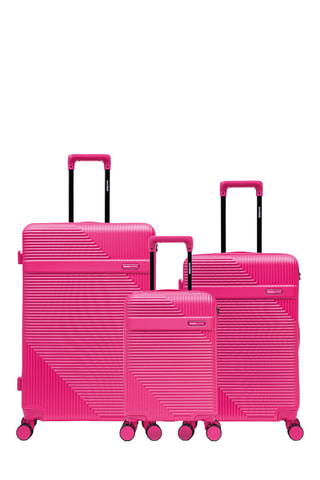 Juego de 3 maletas Wohlen (XS/M/L) - 52/66,5/75,5 cm - Rosa
