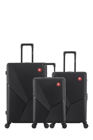 Juego de 3 maletas Fribourg (S/M/L) - 59/66/76 cm - Negro