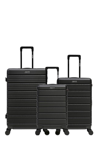 Juego de 3 maletas Lugano (S/M/L) - 55,5/65,5/74,5 cm - Negro