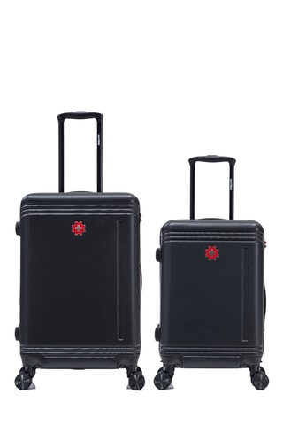 Maleta de cabina y maleta mediana Gstaad (S/M) - 55/65 cm - Negro