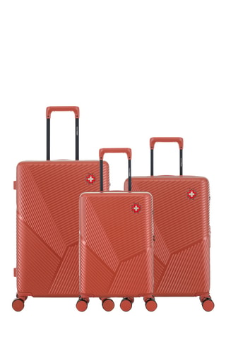 Juego de 3 maletas Fribourg (XS/S/M) - 55/59/66 cm - Naranja oscuro