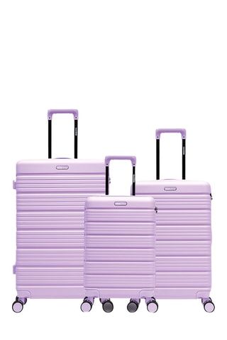 Juego de 3 maletas Lugano (S/M/L) - 55,5/65,5/74,5 cm - Violeta