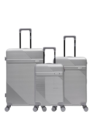 Juego de 3 maletas Wohlen (S/M/L) - 56/66,5/75,5 cm - Gris