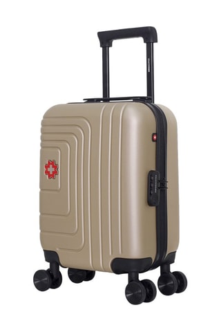 Maleta de cabina low cost (XS) Rüti - 46 cm  - Negro, beige, rojo y plateado