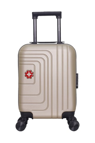 Maleta de cabina low cost (XS) Rüti - 46 cm  - Negro, beige, rojo y plateado
