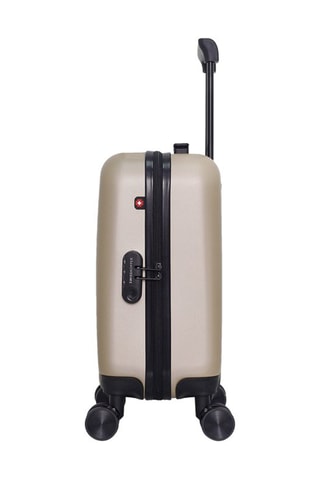 Maleta de cabina low cost (XS) Rüti - 46 cm  - Negro, beige, rojo y plateado