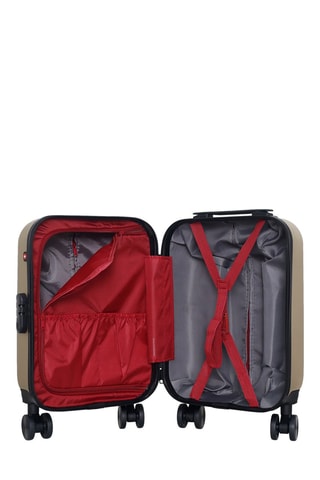Maleta de cabina low cost (XS) Rüti - 46 cm  - Negro, beige, rojo y plateado