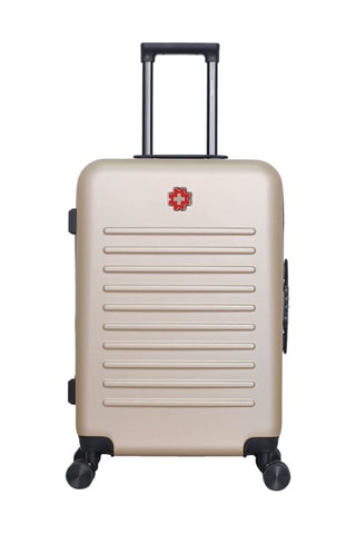 Maleta mediana (M) Wil - 65 cm  - Blanco, negro, beige y rojo