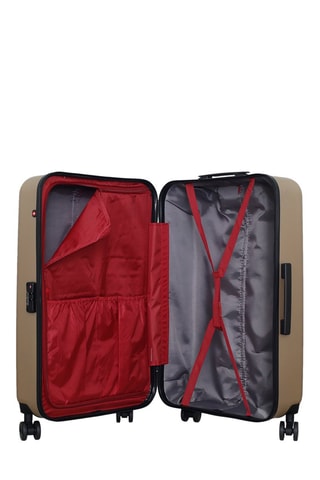 Maleta grande (L) Zurich - 75 cm  - Blanco, negro, beige y rojo