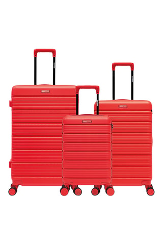 Juego de 3 maletas Lugano (XS/M/L) - 52/65,5/74,5 cm - Rojo