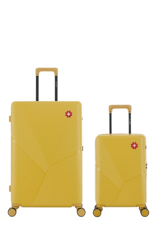 Maleta de cabina low cost y maleta grande Fribourg (XS/L) - 55/76 cm - Amarillo