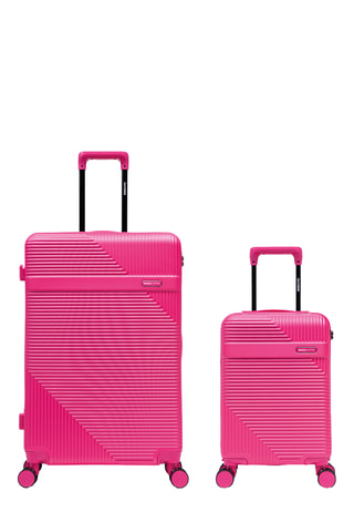 Maleta de cabina low cost y maleta grande Wohlen (XS/L) - 52/75,5 cm - Rosa