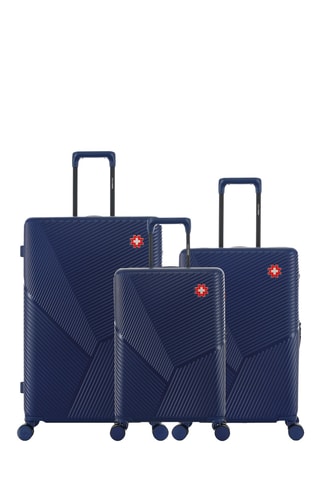Juego de 3 maletas Fribourg (S/M/L) - 59/66/76 cm - Azul oscuro