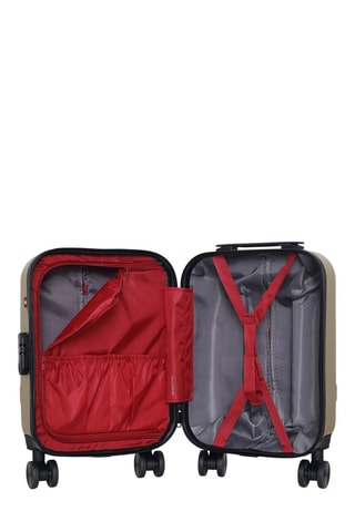 Maleta de cabina low cost (XS) Uster - 46 cm  - Negro, beige, rojo y plateado