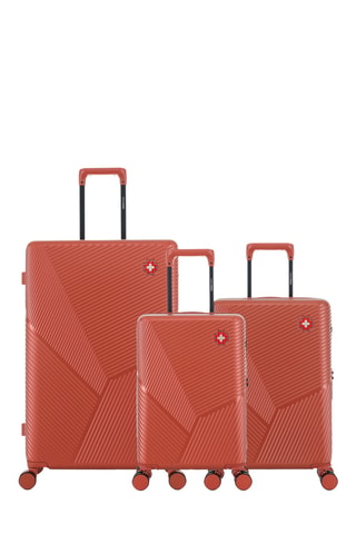 Juego de 3 maletas Fribourg (XS/S/L) - 55/59/76 cm - Naranja oscuro