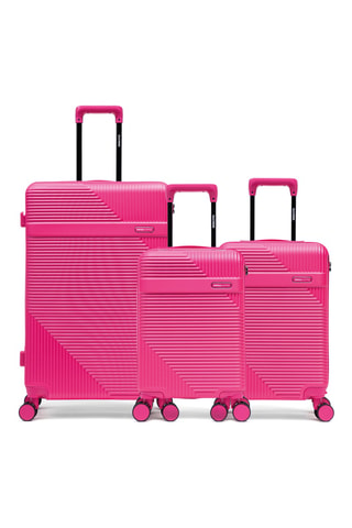 Juego de 3 maletas Wohlen (XS/S/L) - 52/56/75,5 cm - Rosa