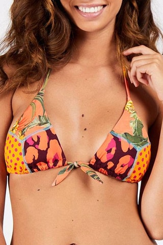 Haut de maillot Sunshine - Orange et bordeaux