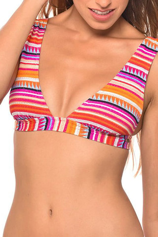 Haut de maillot Macapa - Rose et orange