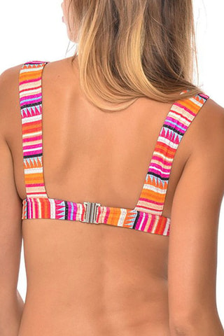 Haut de maillot Macapa - Rose et orange