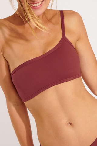 Haut de maillot asymétrique Terrasun - Vieux rose