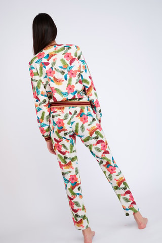 Pantalon de plage taille haute Makaniday - Blanc