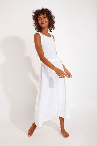Robe de plage Cheryll - Blanc