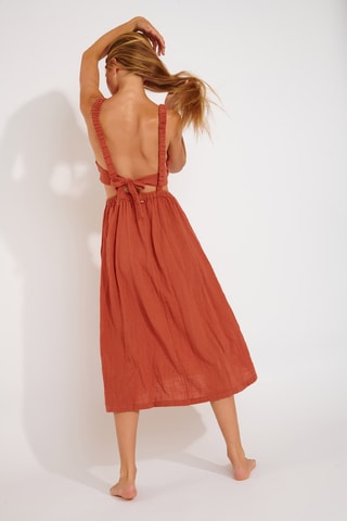 Robe de plage Cheryll - Rouge brique