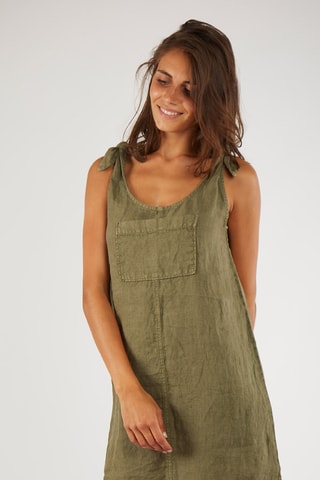 Robe droite en lin Hawston - Kaki