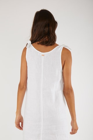 Robe droite en lin Hawston - Blanc