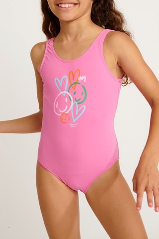Maillot 1 pièce Drawing - Rose