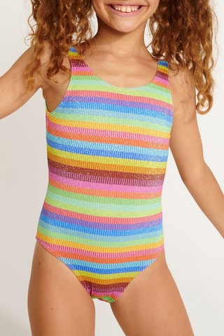 Maillot 1 pièce Lomarica - Vert clair et violet