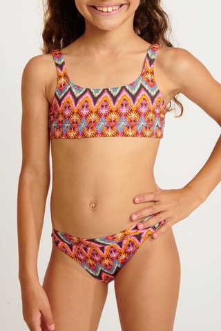 Maillot 2 pièces Exotic - Orange et rose