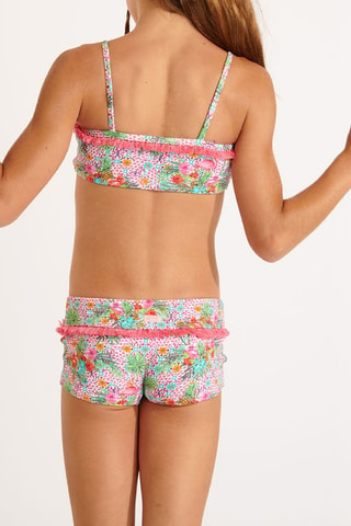 Maillot 2 pièces Flamingo - Rose et vert