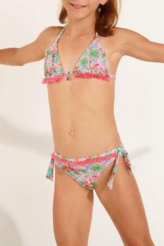 Maillot 2 pièces Flamingo - Rose et vert