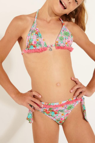 Maillot 2 pièces Flamingo - Rose et vert
