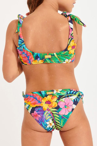 Maillot 2 pièces Leilani - Vert foncé et jaune
