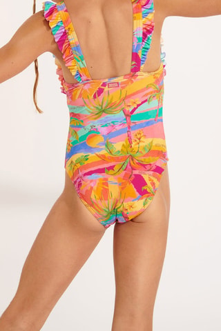 Maillot 1 pièce Curitiba - Rose et orange