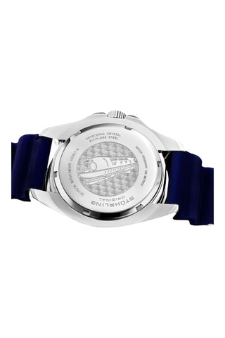 Montre à quartz en silicone Aquadiver - Bleu et argenté