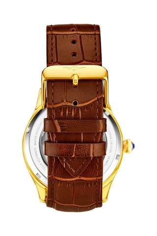 Montre automatique en cuir - Marron et doré