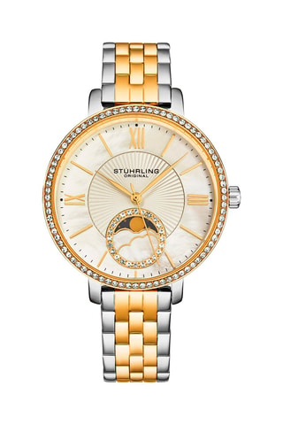 Montre à quartz en acier Argenté et doré