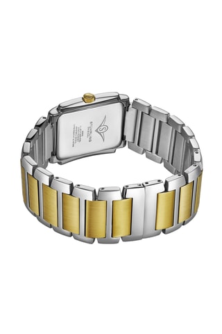 Montre à quartz ornée de cristaux Swarovski en acier - Argenté et doré