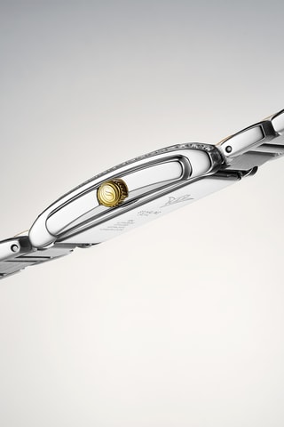 Montre à quartz ornée de cristaux Swarovski en acier - Argenté et doré