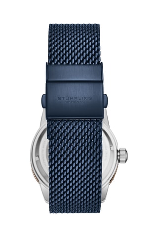 Montre automatique en acier Aquadiver - Bleu foncé et argenté
