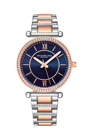 Montre à quartz Symphony - Argenté et doré rose