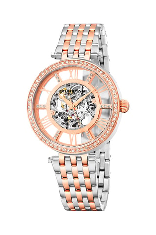 Montre automatique en acier Legacy - Argenté et doré rose